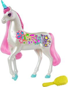 Barbie Dreamtopia Regenbogen-Königreich Magisches Haarspiel Einhorn, Pferde Spielzeug