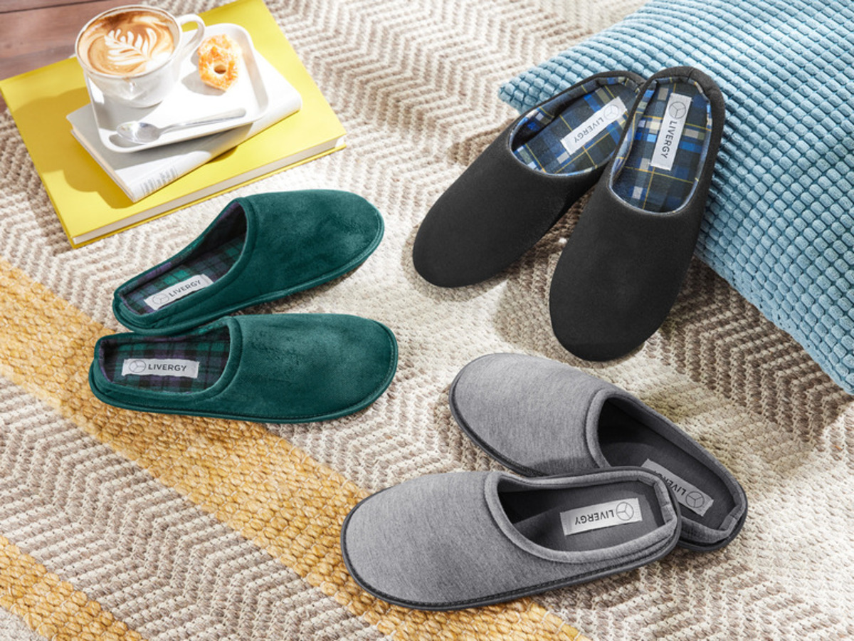 Bild 2 von LIVERGY® Herren Hausschuhe, mit textilem Innenfutter