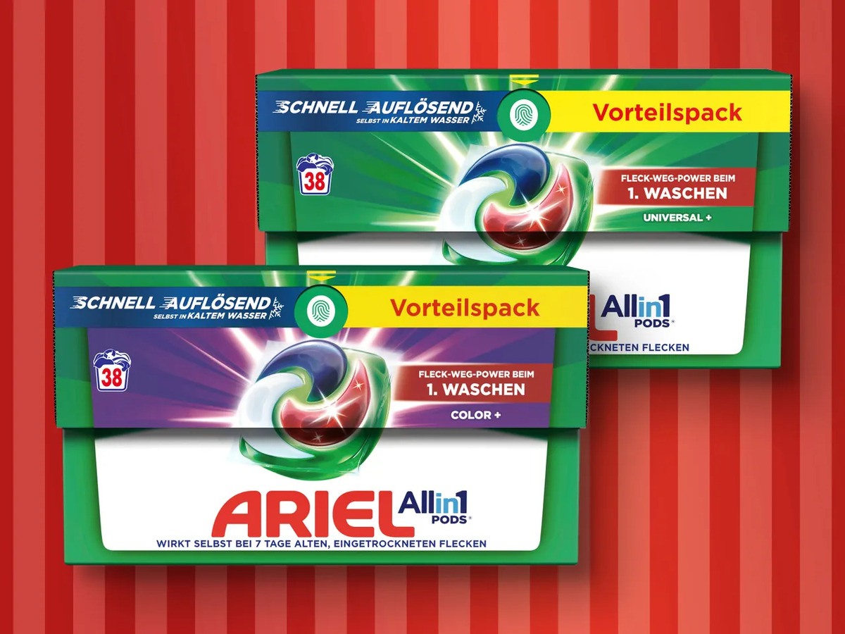 Bild 1 von Ariel All-in-1 Pods Color 38 Wäschen, 
         38 Stück