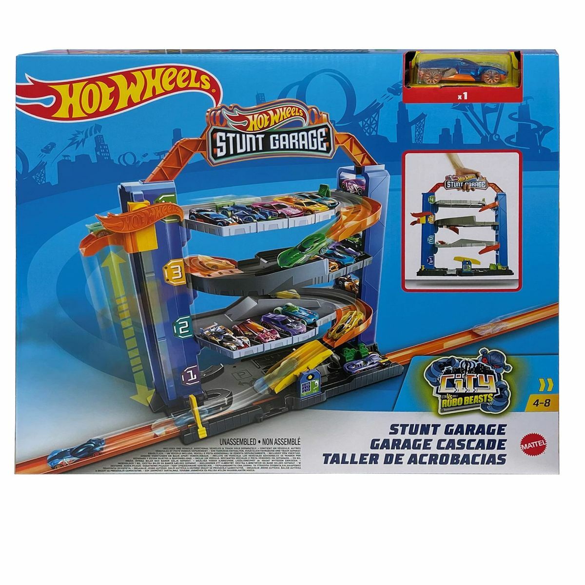 Bild 1 von Mattel GNL70 - Hot Wheels City - Spielset mit einem Fahrzeug, Stunt-Garage