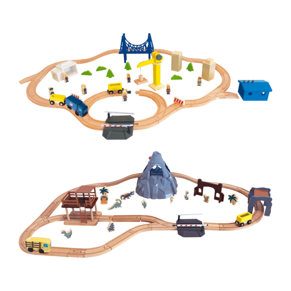 Bild 1 von PLAYLAND Holz-Eisenbahn-Set