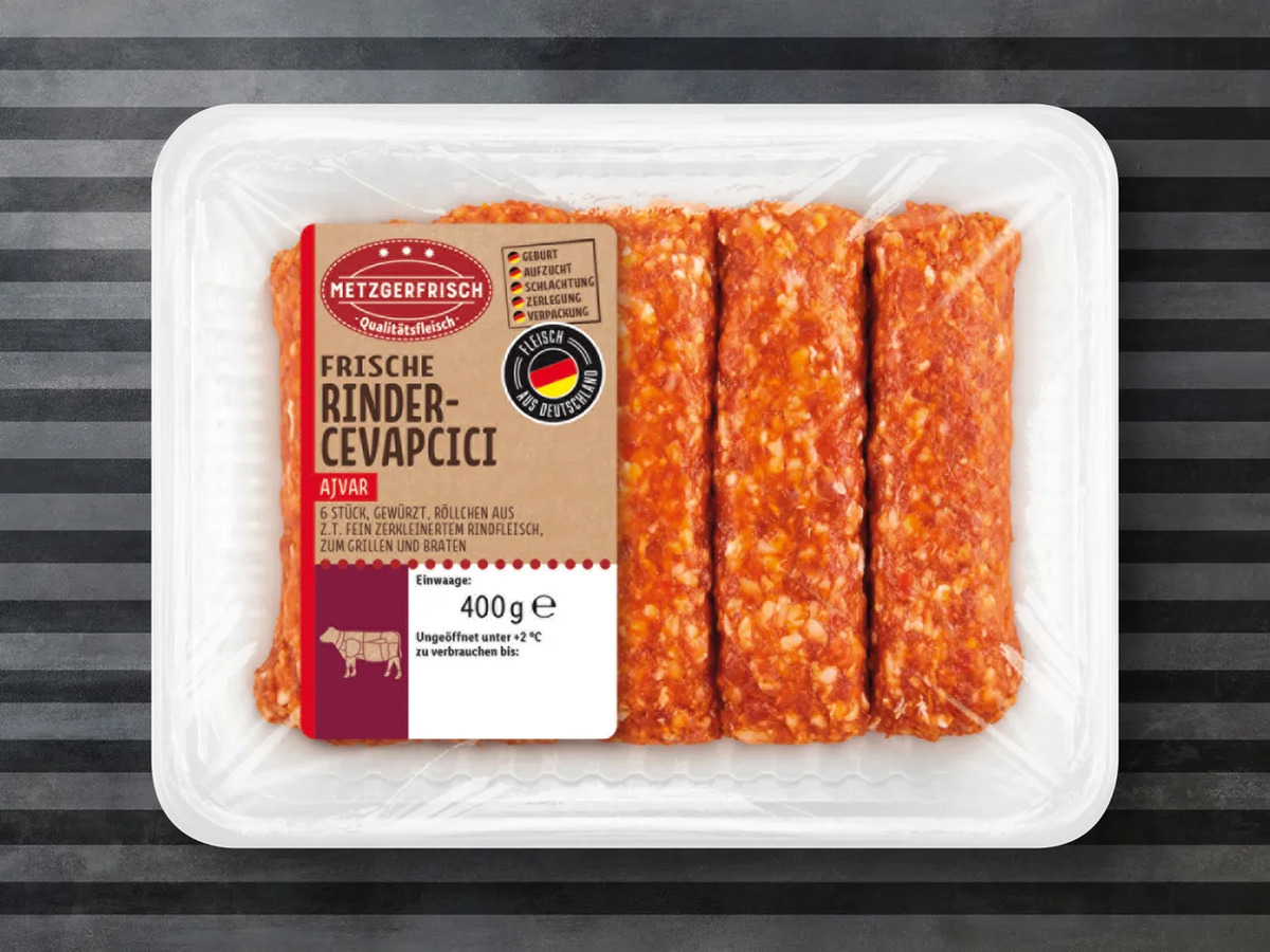 Bild 1 von Metzgerfrisch Frische Rinder-Cevapcici, 
         400 g