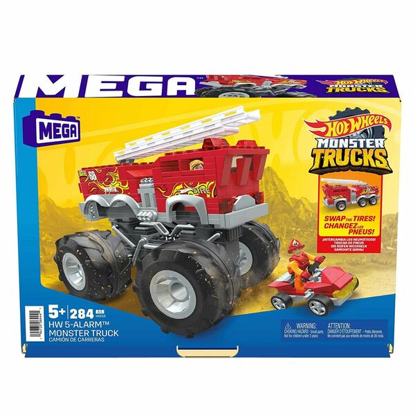 Bild 1 von Mattel HHD19 - Mega - Hot Wheels - Monster Trucks - HW 5-Alarm Bausatz, 284-tlg.