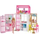 Bild 1 von Barbie Haus klappbar inkl Puppe blond Hund und Zubehör Puppenhaus voll möbliert