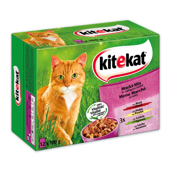 Bild 2 von KITEKAT Portionsbeutel Multipack Jagdschmaus in Sauce 4 Varietäten 12 x 100g