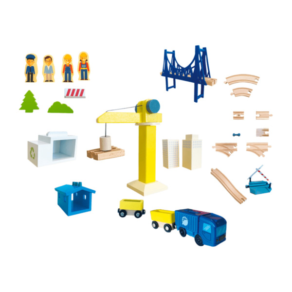 Bild 3 von PLAYLAND Holz-Eisenbahn-Set