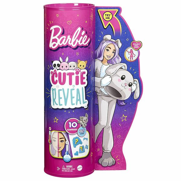 Bild 1 von Mattel HHG21 - Barbie - Cutie Reveal - Puppe Serie 1, mit Hündchenkostüm