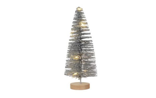 Bild 1 von Mini-Weihnachtsbaum mit LED, silber, 20 cm