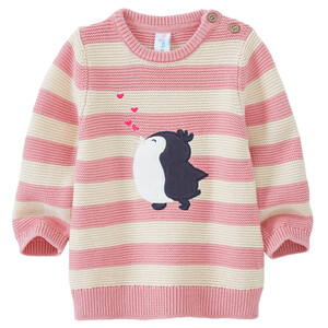 Baby Strickpullover mit Pinguin