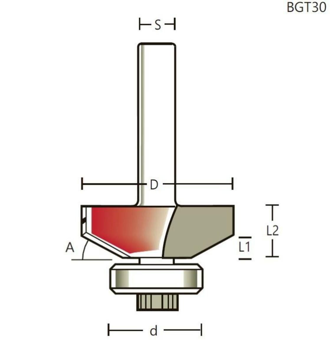 Fasenfräser 45° für Platten TCMT 16.. verschiedene Größen