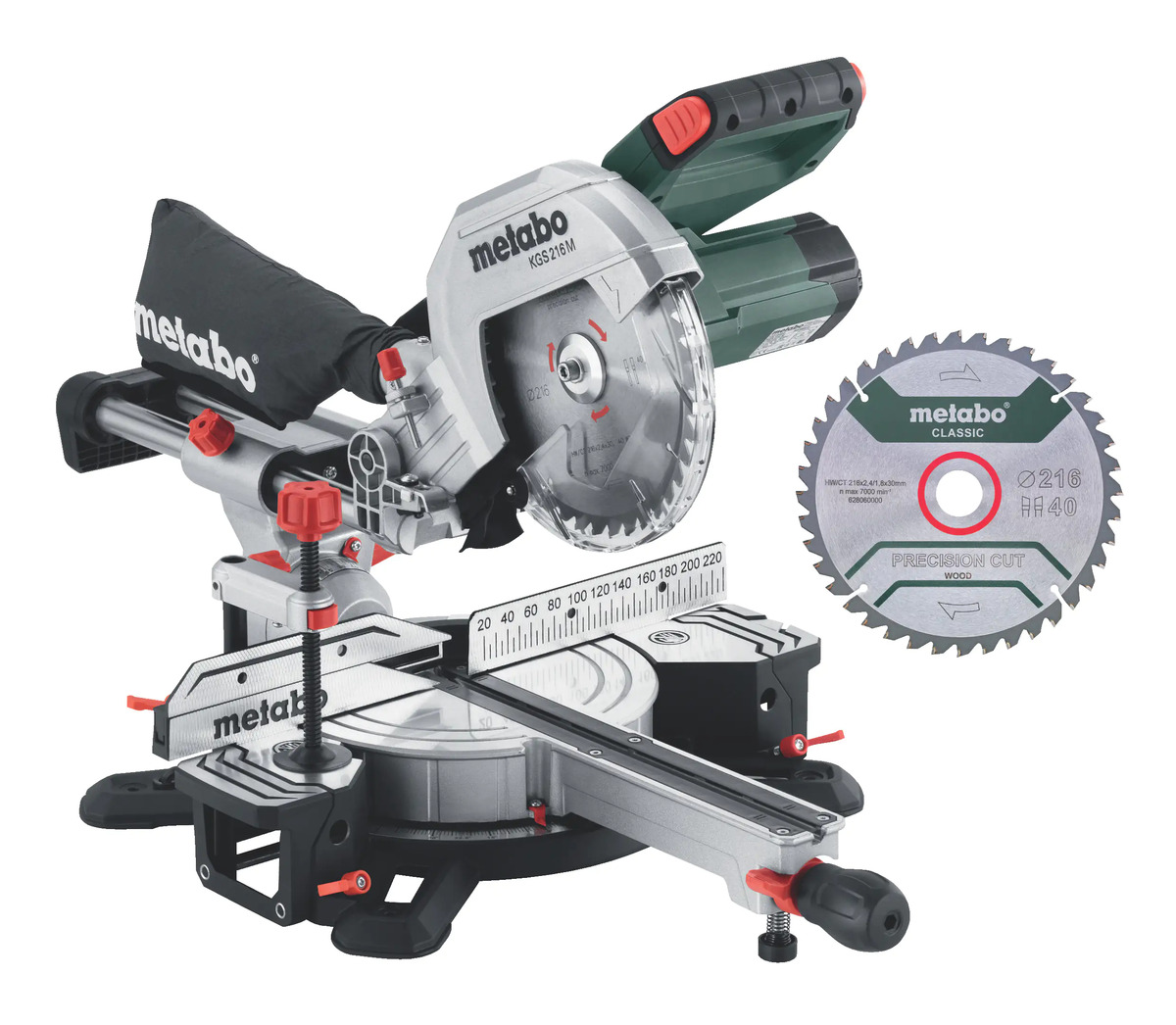 Bild 1 von Metabo Kappzugsäge KGS 216 M Set 1500 W inkl. 2. Sägeblatt