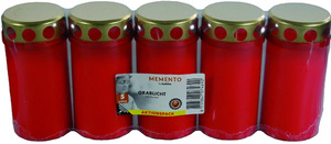 Bolsius Dauerbrenner mit Deckel 5er Packung rot, Höhe: 12 cm