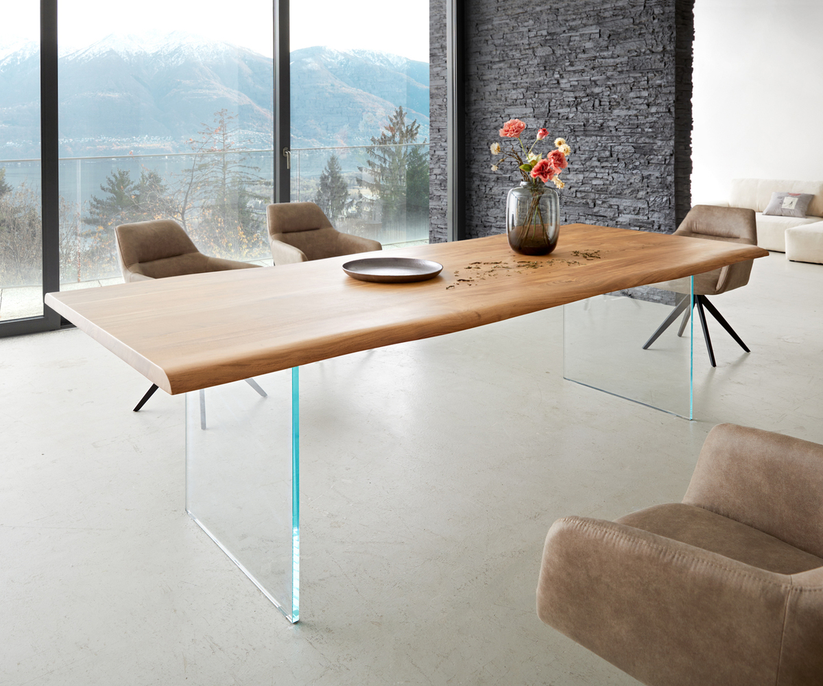Bild 1 von Esstisch Edge 260x100 Akazie Natur Glas Live-Edge