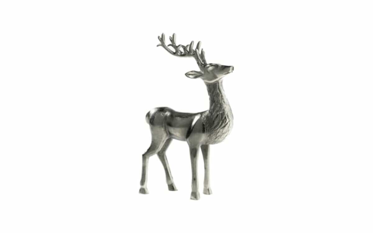 Bild 1 von Deko Hirsch stehend, silber, 30 cm
