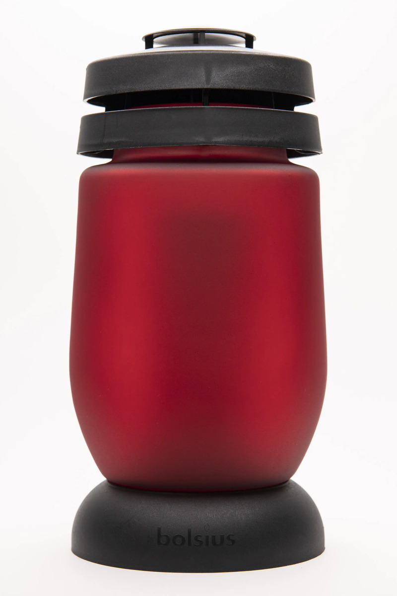 Bild 1 von Bolsius Grablaterne Satin rot 224/110 mm