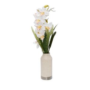 Orchideen Arrangement weiß ca. 70cm mit Vase