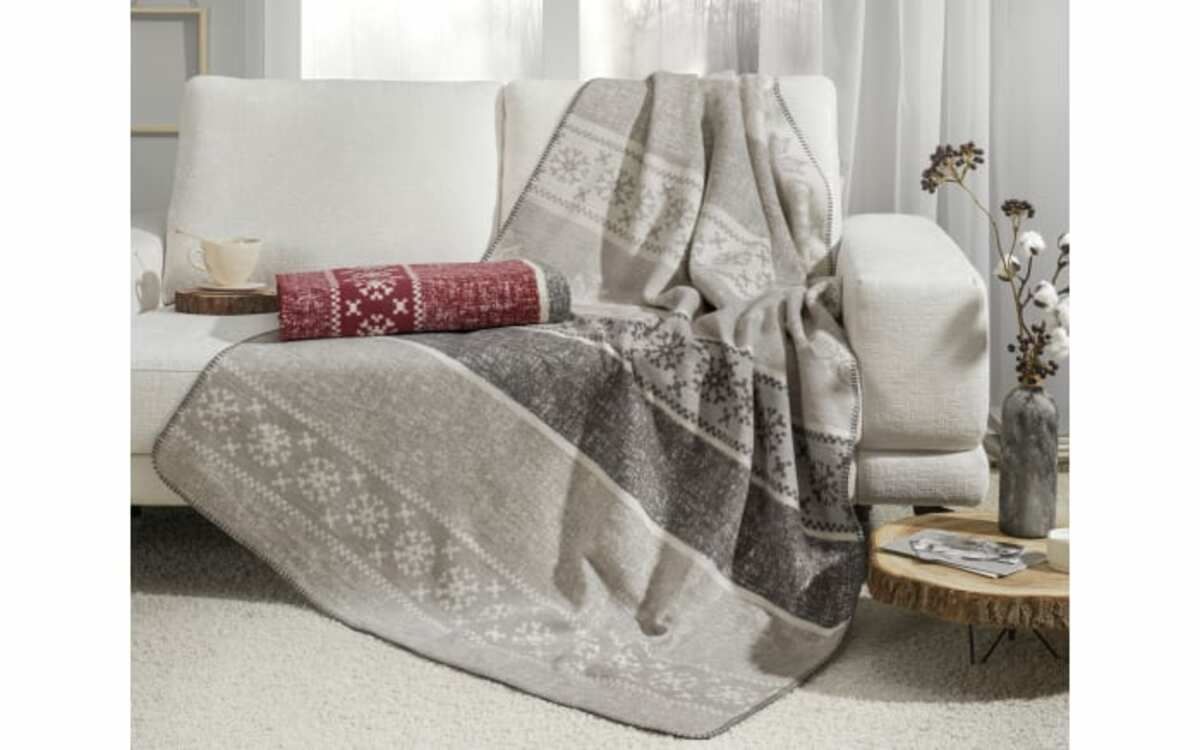 Bild 2 von Wohndecke Winter, beige, 190 cm