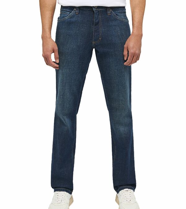Bild 1 von MUSTANG Style Tramper Herren Slim-Fit Jeans mit Kontrastnähten Medium-Rise Straight-Leg Denim-Hose 1006743/5000-881 Blau