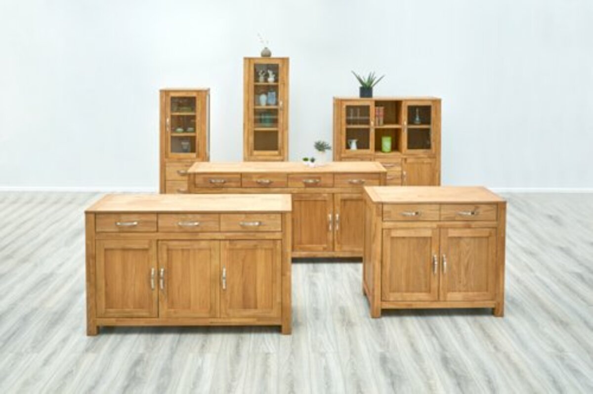 Bild 3 von Vitrine HAGE 2+2 Türen 3 Schubladen Eiche