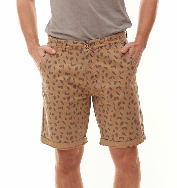 Bild 1 von BLEND Herren kurze Hose zeitlose Chino-Shorts mit Feder-Print Allover 20710128 Beige