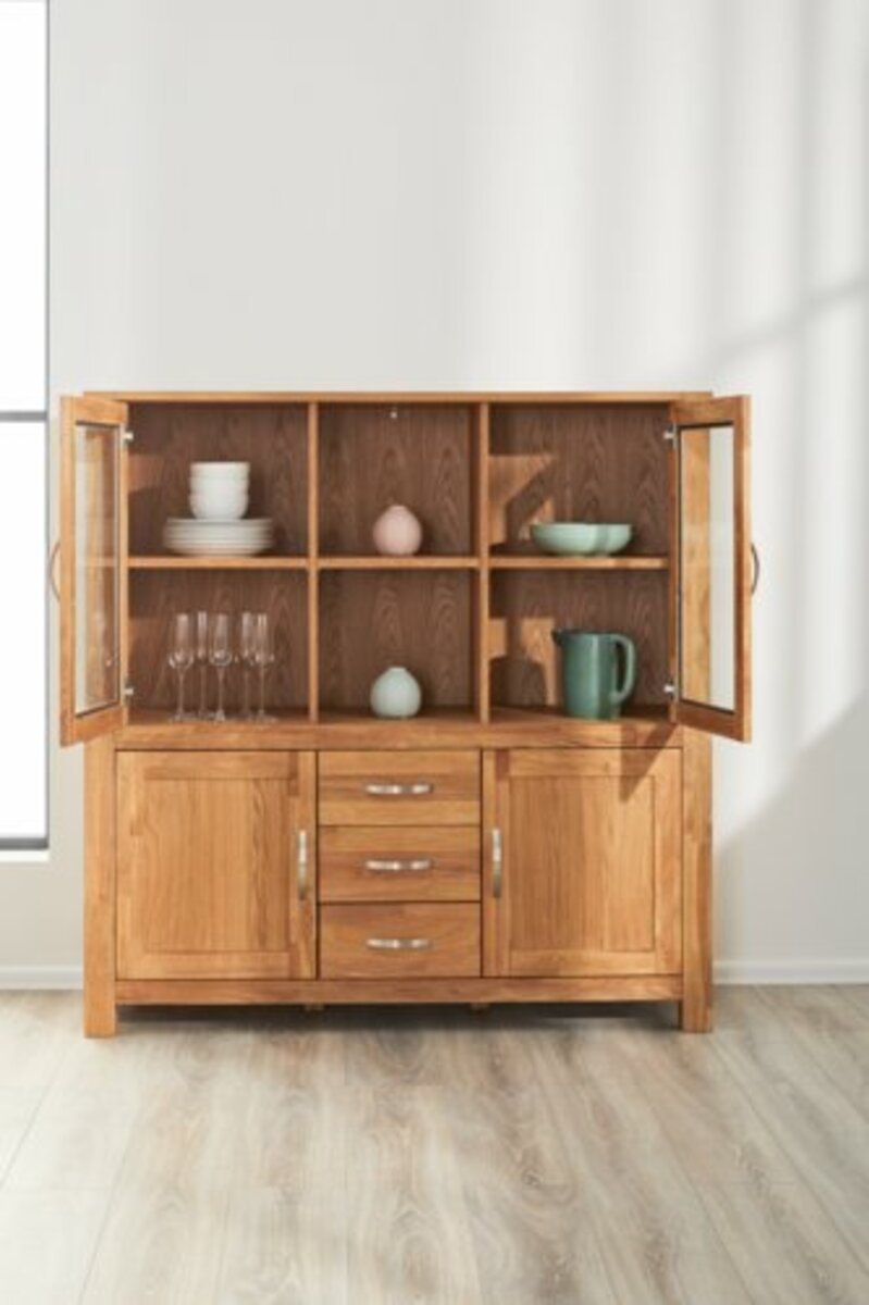 Bild 4 von Vitrine HAGE 2+2 Türen 3 Schubladen Eiche