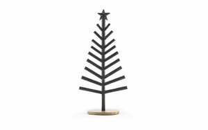 Weihnachtsbaum mit Stern, schwarz,  40 cm