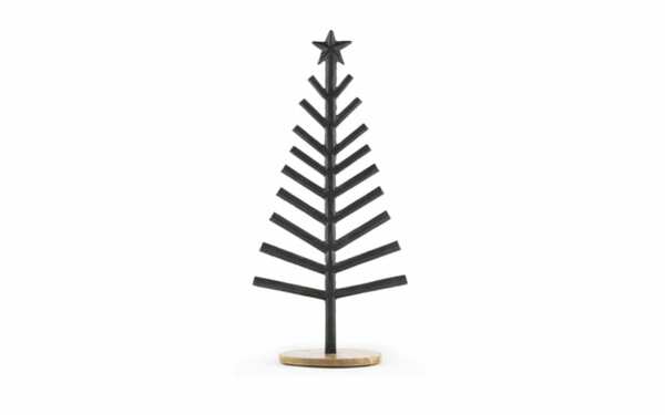 Bild 1 von Weihnachtsbaum mit Stern, schwarz,  40 cm