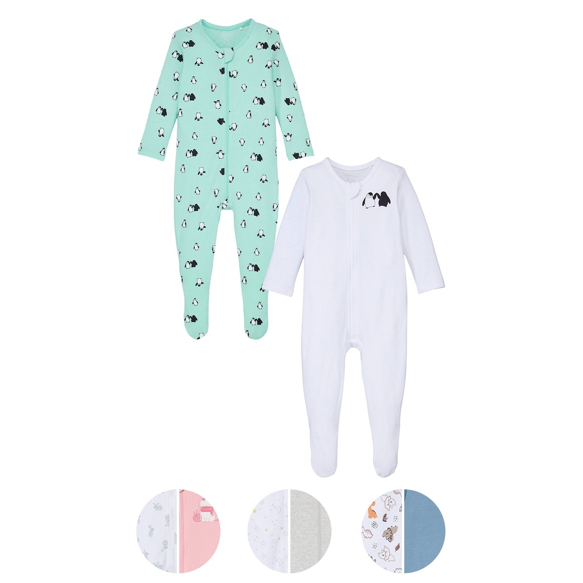 Bild 1 von LILY & DAN Baby oder Kleinkinder Schlafoverall, 2er-Set