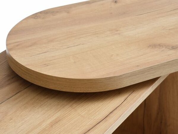 Bild 2 von Schreibtisch LANGAGER 41-107x107-165 eiche/weiß