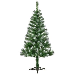 Juskys Weihnachtsbaum 150 cm künstlich mit Schnee & Ständer – Tannenbaum Innen – Weihnachtsdeko