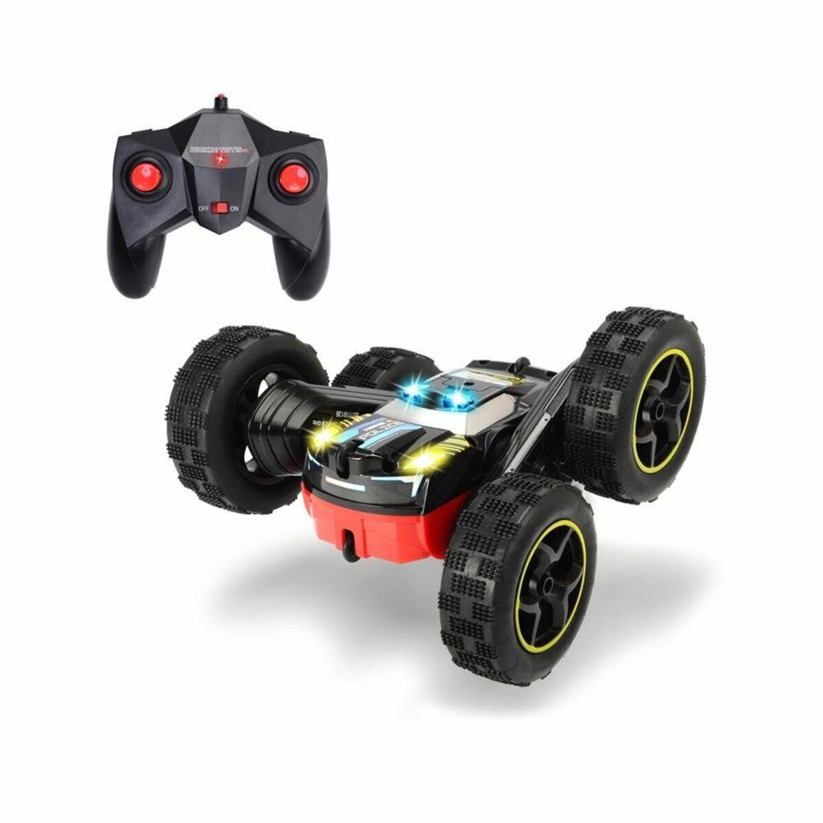 Bild 1 von Dickie Toys RC-Buggy RC Tumbling Flippy Stuntauto, 1:28 2,4 GHz Rot Schwarz ferngesteuert Flipfahrzeug