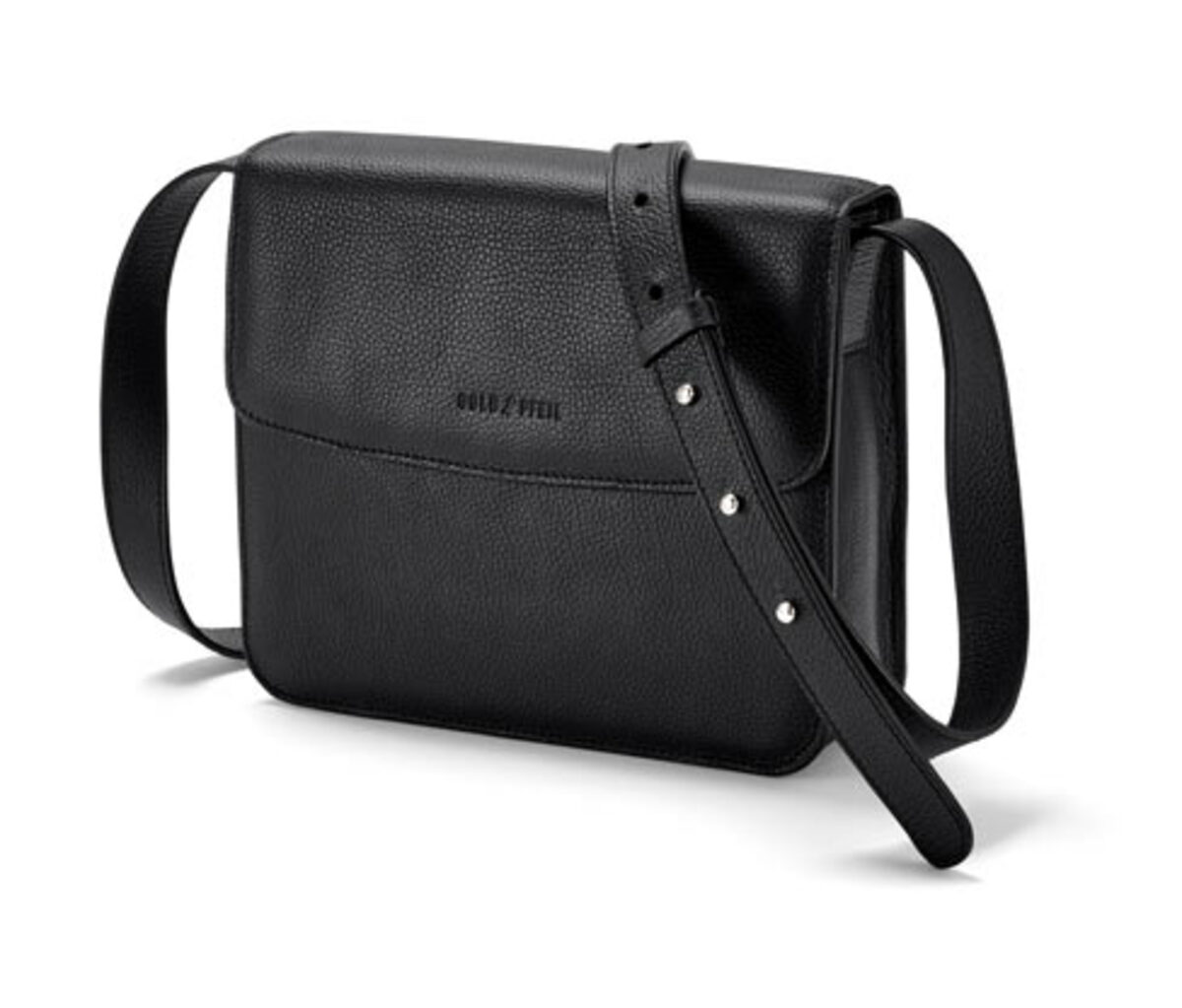 Bild 1 von Leder-Umhängetasche »Goldpfeil«, schwarz