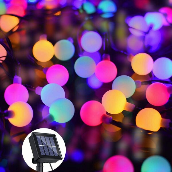 Bild 4 von LANOR LED Solarleuchte Solar Lichterkette Aussen,LED kleine weiße Kugellampe,7M 50 Lichter