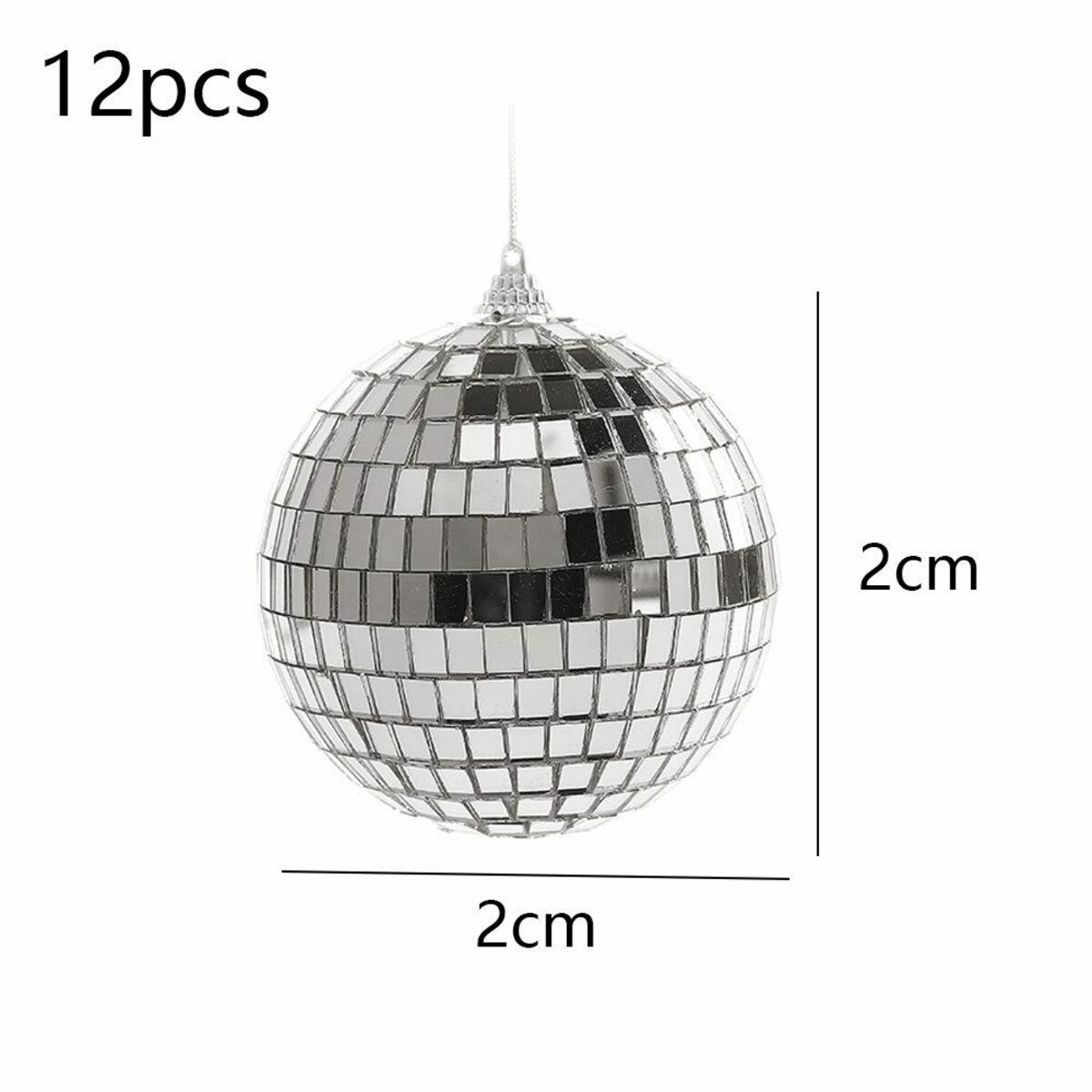 Bild 2 von Jormftte Weihnachtskugelständer Spiegel-Discokugel,Disco-Spiegelkugel