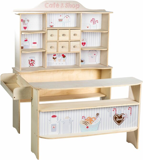 Bild 2 von roba® Kaufladen Holzspielzeug, Verkaufsstand, naturfarben