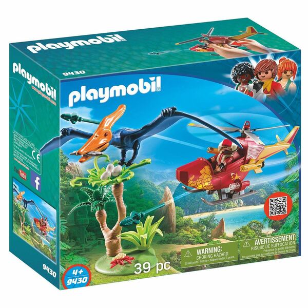 Bild 1 von PLAYMOBIL® 9430 - Dinos - Helikopter mit Flugsaurier (9430)