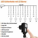 Bild 2 von Gimisgu LED-Lichterkette LED Lichterkette Sterne Lichtervorhang 138LEDs Xmas Fenster Deko IP44, 138-flammig