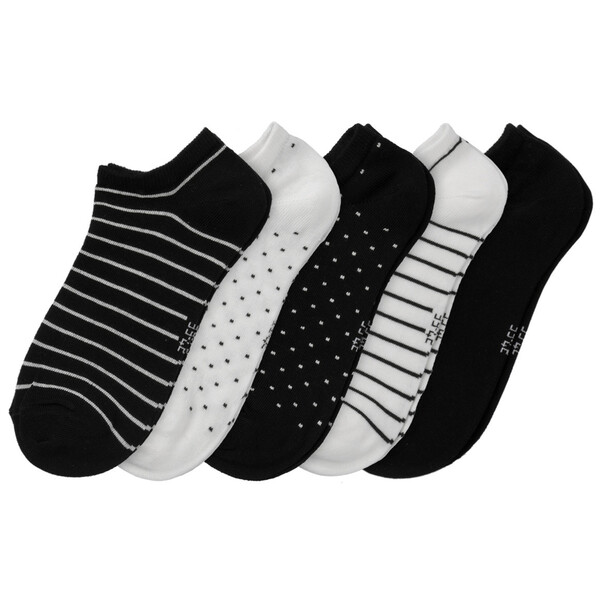 Bild 1 von 5 Paar Damen Sneaker-Socken im Muster-Mix