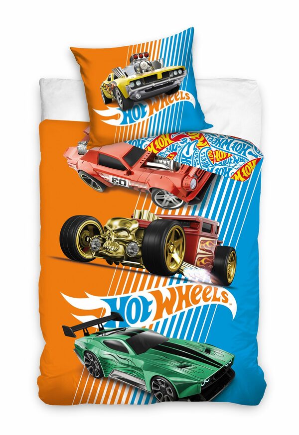 Bild 1 von Kinderbettwäsche Bettwäsche Hot Wheels 135 x 200 cm, Mattel®, 100% Baumwolle