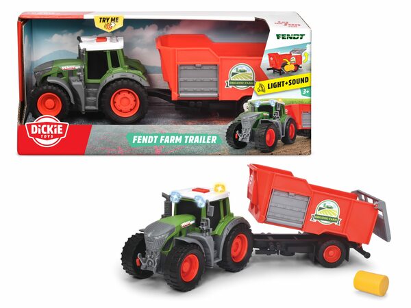 Bild 1 von Dickie Toys Modellauto Dickie Toys Fendt Traktor mit Anhänger (26 cm) - Traktor-Spielzeug