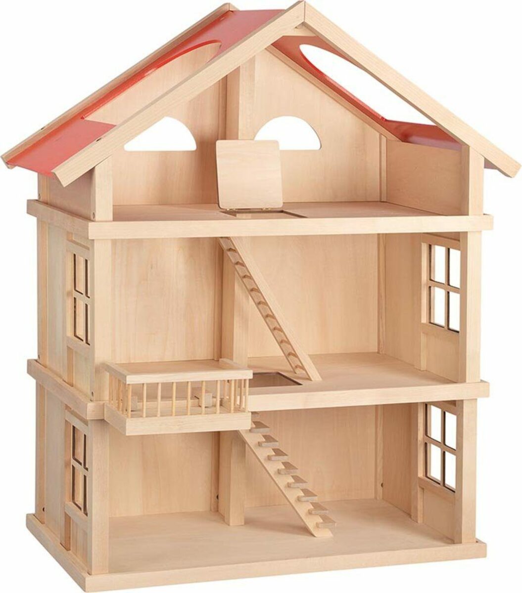 Bild 2 von goki Puppenhaus aus Holz mit 3 Etagen