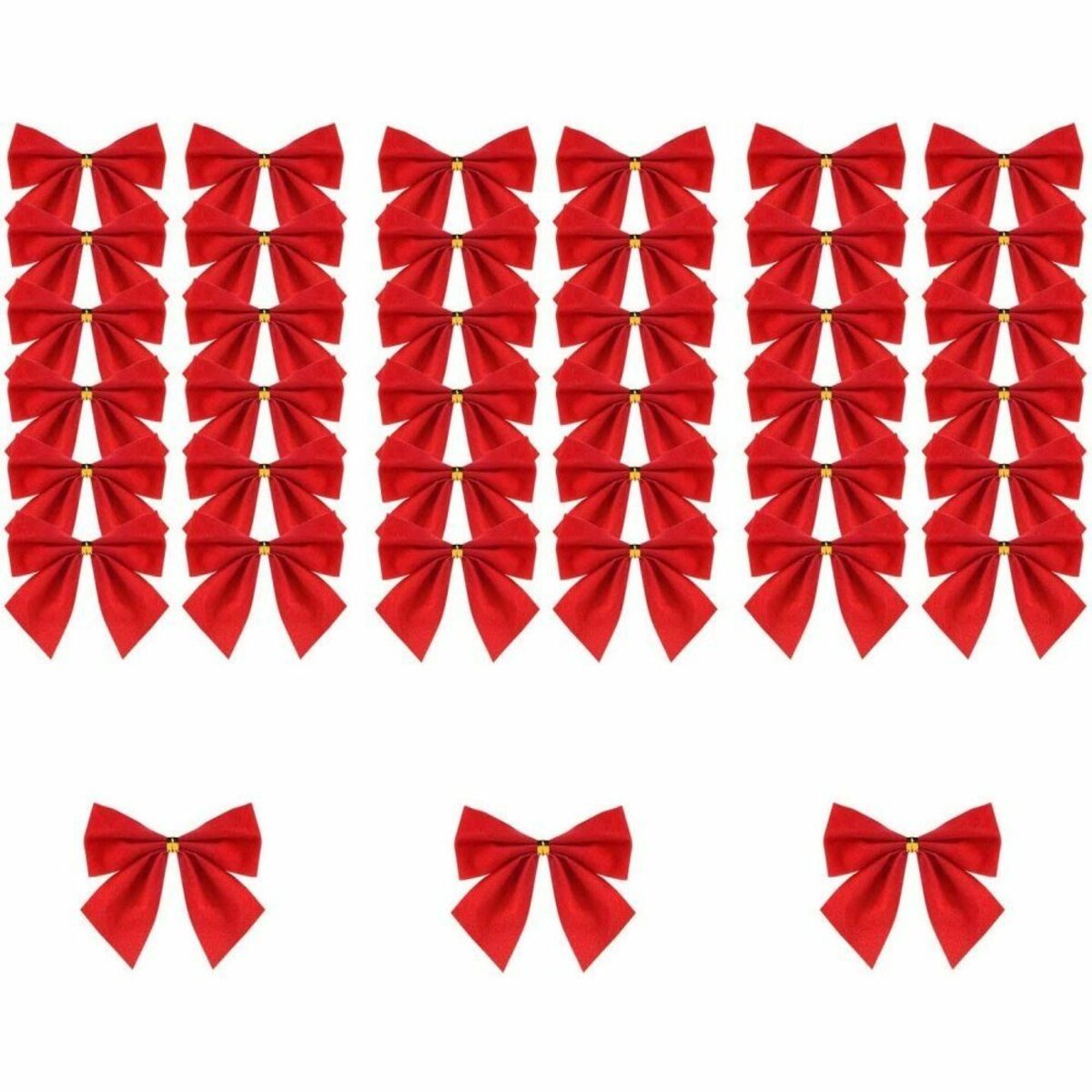 Bild 1 von FeelGlad Weihnachtsbaumkugel Mini-Weihnachtsschleifen, kleine Christbaumschleifen, Weihnachtskränze