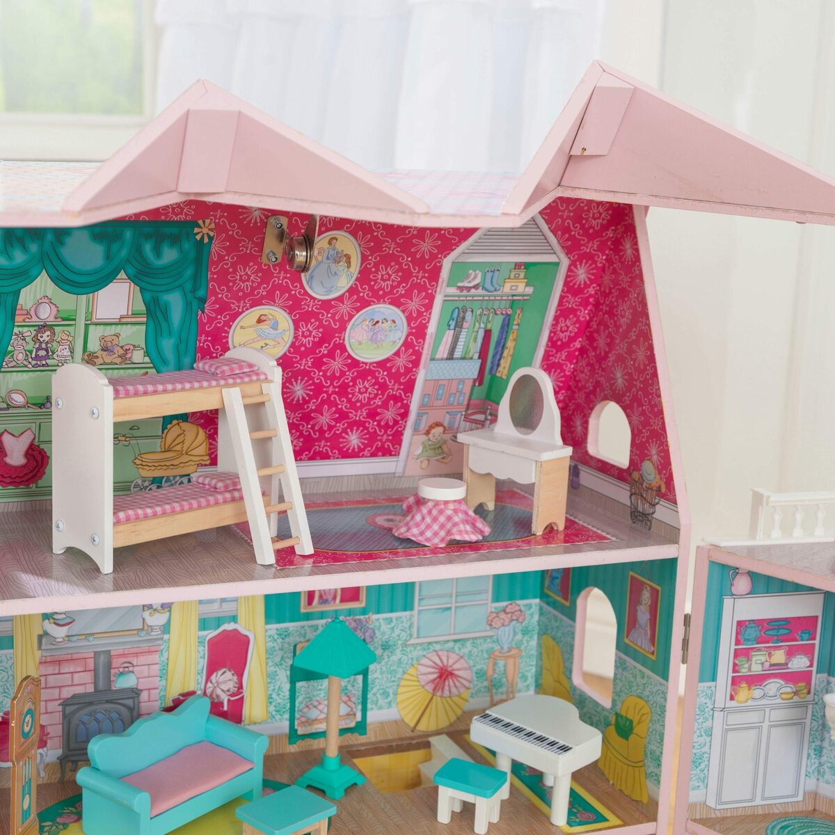 Bild 3 von KidKraft® Puppenhaus Holzspielzeug, Abbey Manor, inklusive Möbel