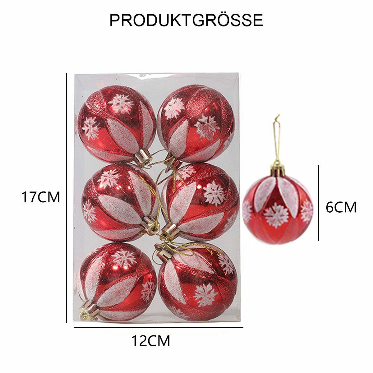 Bild 2 von ZmdecQna Weihnachtsbaumkugel Weihnachtskugeln Set, für Weihnachtsbaum Deko