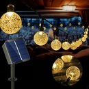 Bild 1 von CALIYO Gartenleuchte Solar LED lichterkette balkon außen,Solar Kristall Kugeln Warmweiß, 100 LEDs 12M 8 Modi Solar Lichterkette Außer Innen Lichter Beleuchtung