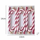 Bild 2 von Xuigort Christbaumschmuck Zuckerstangen - Anhänger, Weihnachtsbaumschmuck Weihnachtskugeln - Rot (6-tlg)