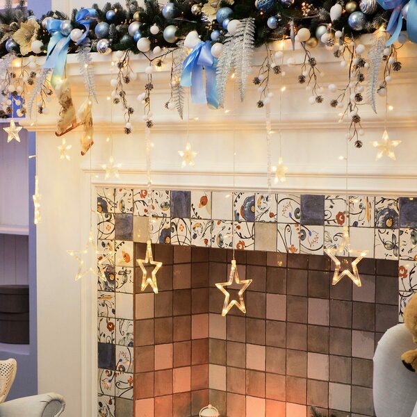 Bild 4 von Salcar LED-Lichterkette 2m Sterne LED Lichterkette Lichtervorhang, 8 Modi