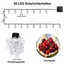 Bild 4 von Rosnek LED-Lichterkette 5/9,5M,Solar,Wasserdichte,für Patio Garten Party Weihnachten, Seifenblasen-Kristallkugel