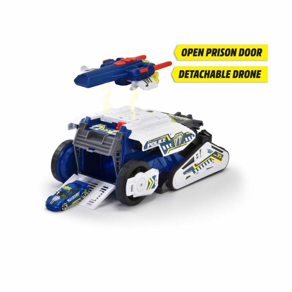 Bild 4 von Dickie Toys Spielzeug-Polizei Polizei-Fahrzeug Police Bot, (35 cm) futuristisches Polizeiauto mit Transform-Funktion