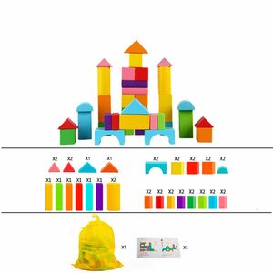 Deliana.home Spielturm-Spielzeugset Bunte große Teilchen Blöcke Kinder Holzspielzeug, (42-tlg), Baby Frühes Lernen Kognitive Erleuchtung
